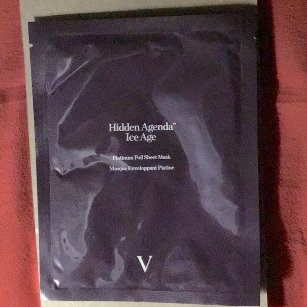 vbeaute Hidden Agenda Ice Age Platinum Foil Sheet Mask Pack of 4-No box